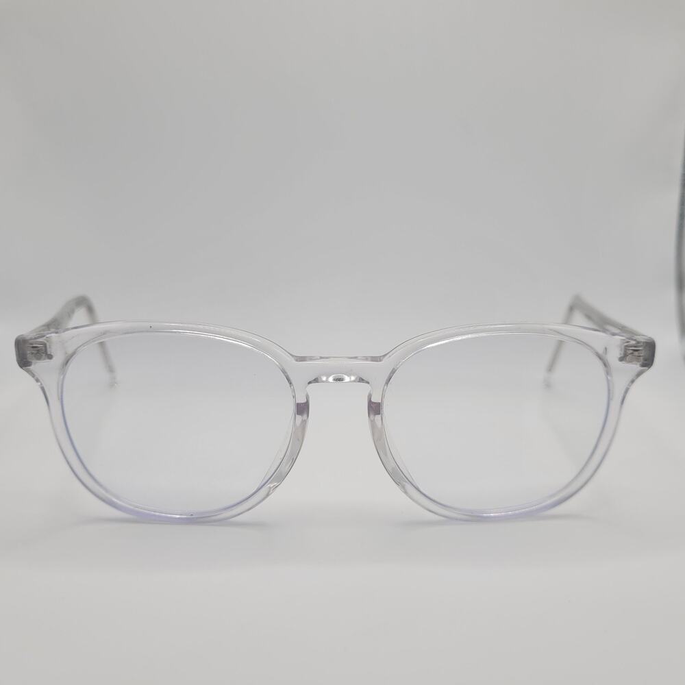 Warby Parker Eyeglasses Carlton Crystal Clear Rectangular Optical Frame Unisex - Picture 2 of 8